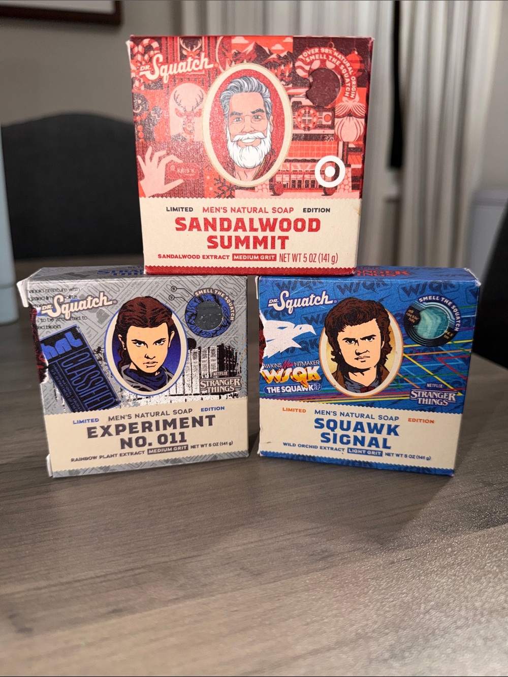 Dr. Squatch Sandalwood Summit + Experiment No. 011 + Squawk Signal Bar Soap Set